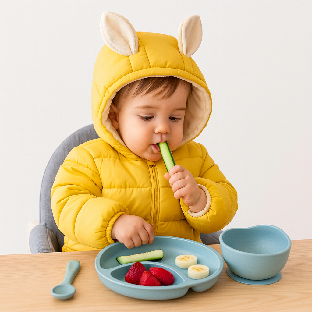 Bitey – Blødt Silikone Spisesæt til Babyer